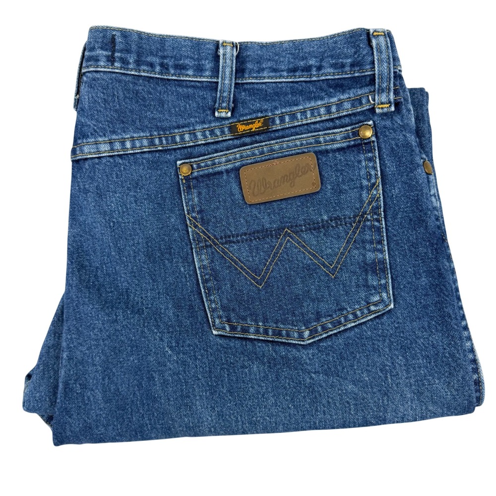 Wrangler George Strait Cowboy Cut Jeans Mens 42x30 Blue Straight Leg Western